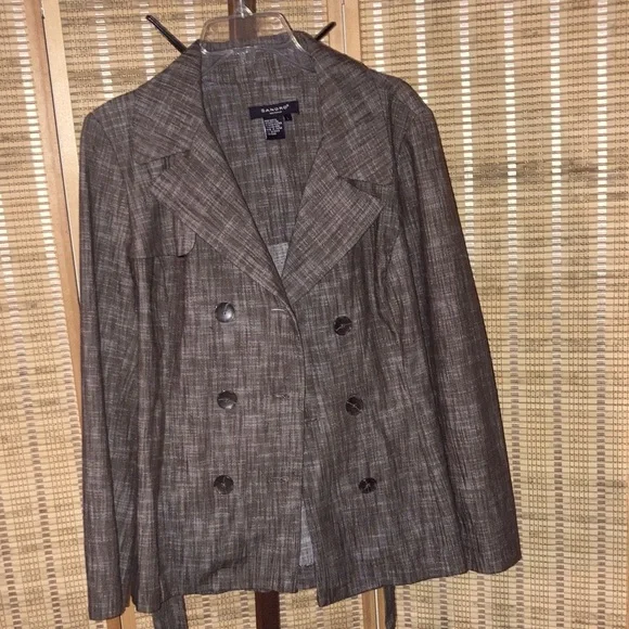 Sandro/ Women’s Brown Belted Double Breasted Blazer/Jacket - Size Large - Picture 8 of 11